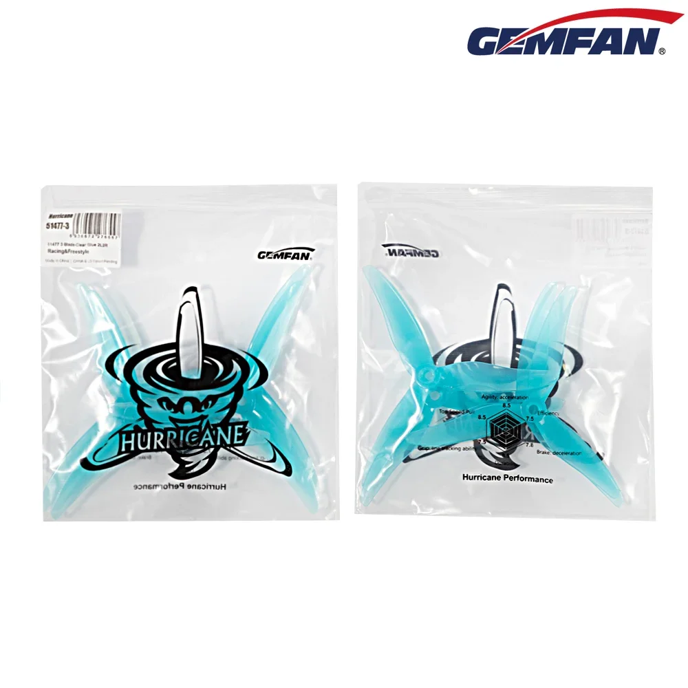 Drone Racing Propeller - 10 Paare (10CW + 10CCW) Gemfan