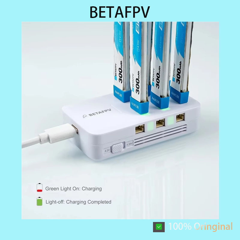 Drone Racing Charger - BETAFPV 6-Port 1S Lipo-Akkuladegerät mit Typ-C-Eingang
