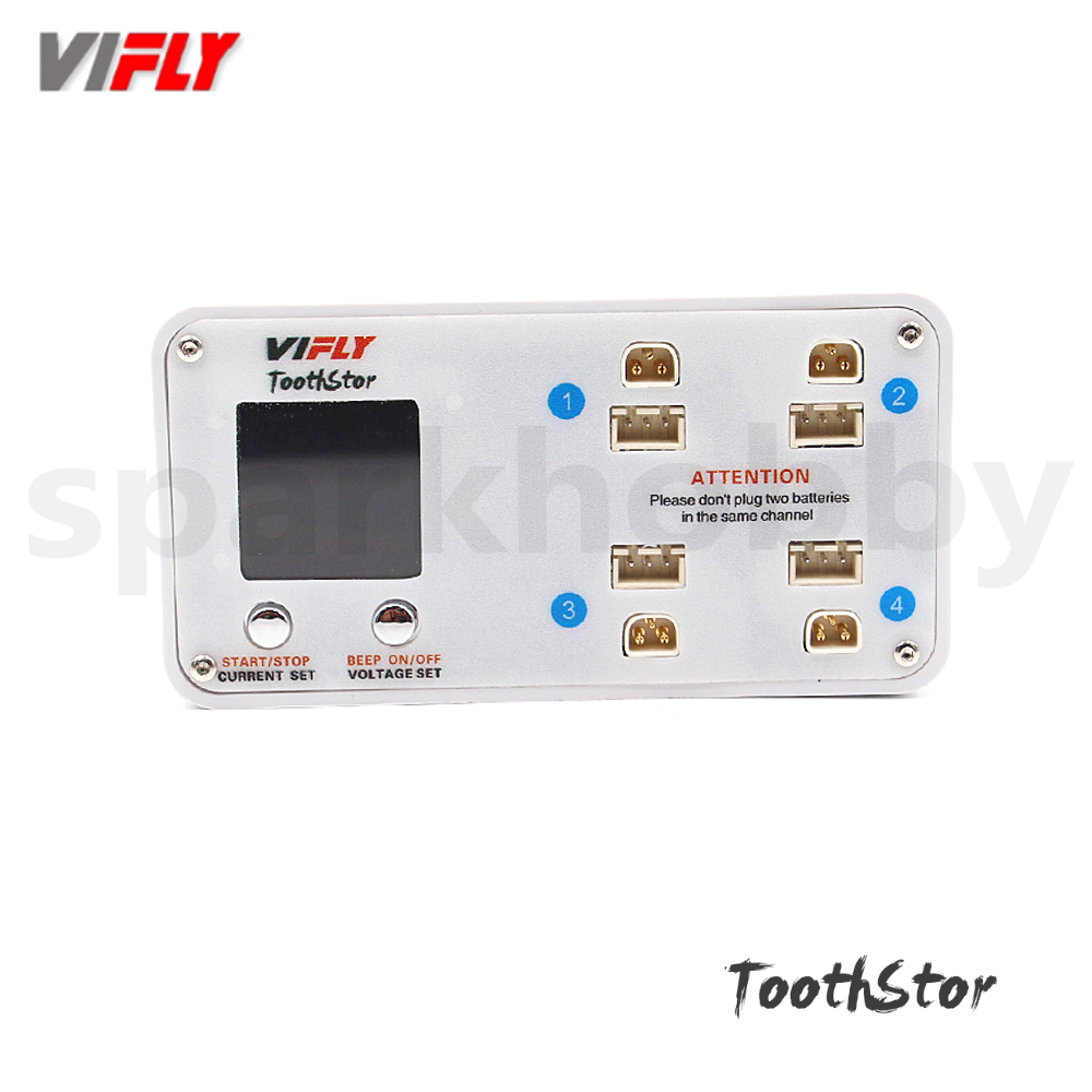 Drone Racing Charger - VIFLY ToothStor 4-Port-2S-Balance-Ladegerät unterstützt BT3.0 und