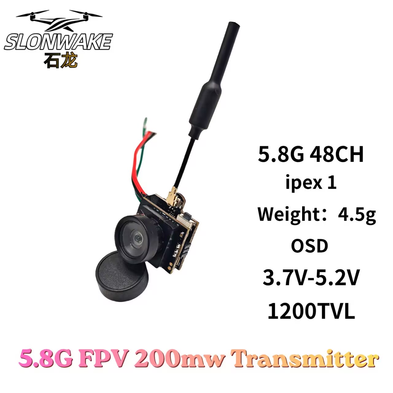 SLONWAKE 5.8G Analoger VTX-Übe – Drone Racing Vtx Bewertung und Preis